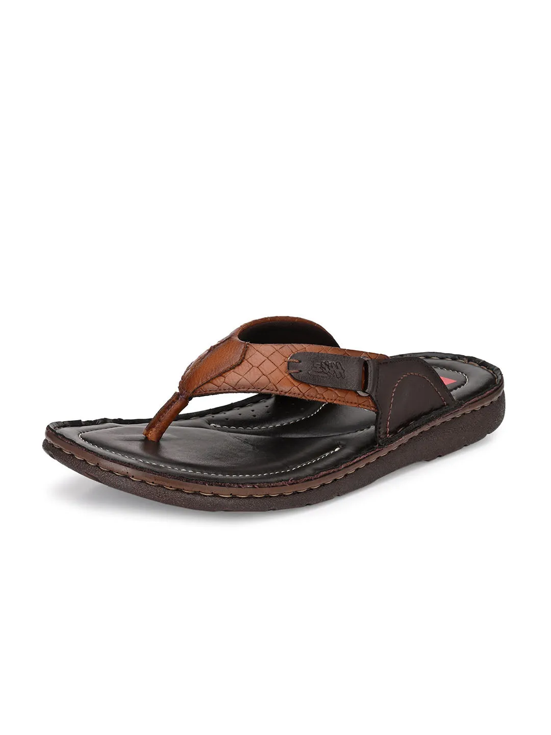 HITZMS_4106 Men's Tan Synthetic Daily Wear Open Slipper