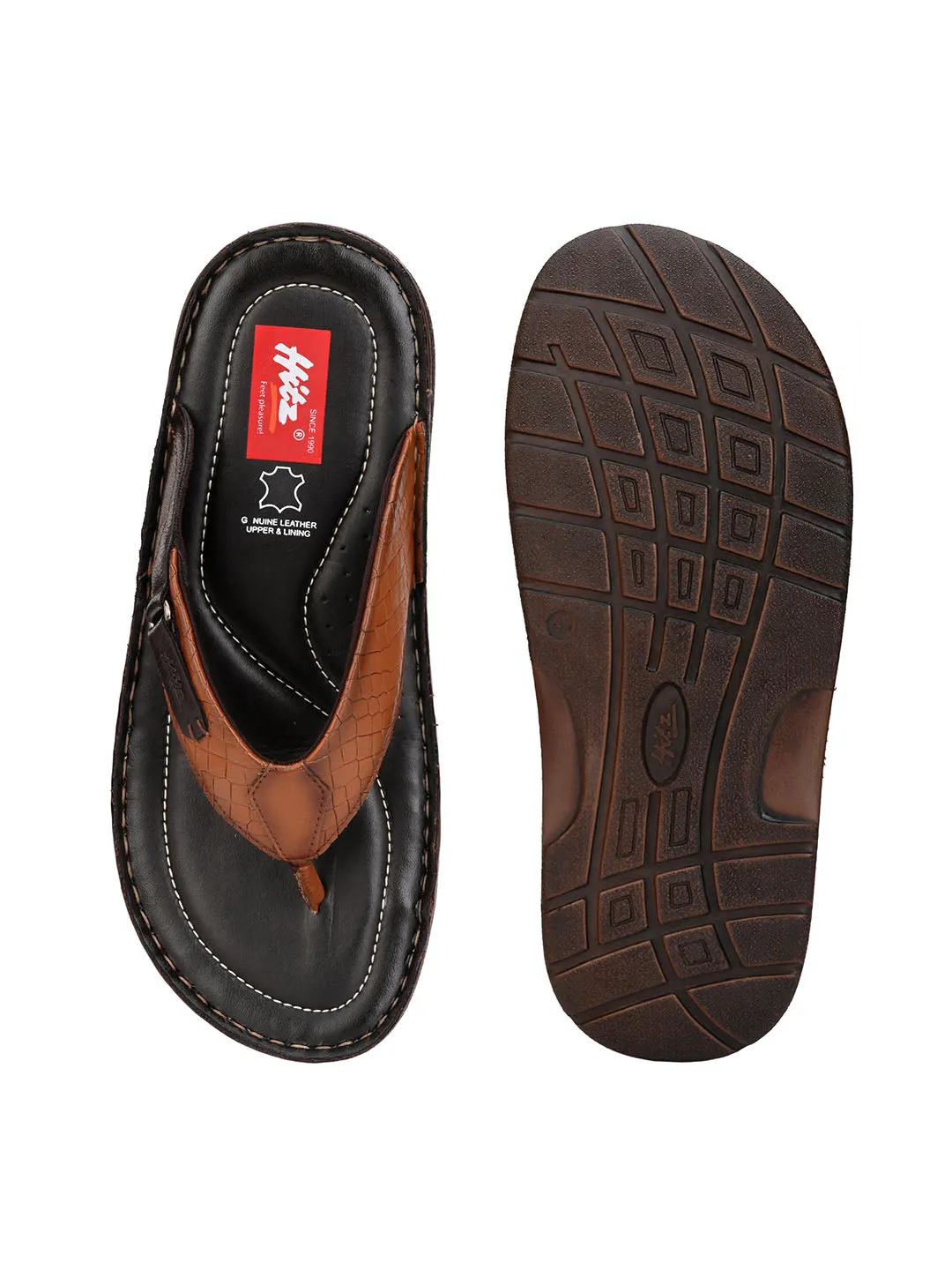 HITZMS_4106 Men's Tan Synthetic Daily Wear Open Slipper