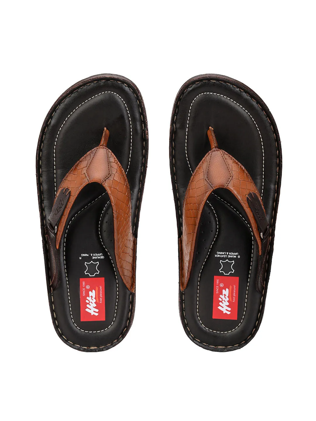 HITZMS_4106 Men's Tan Synthetic Daily Wear Open Slipper