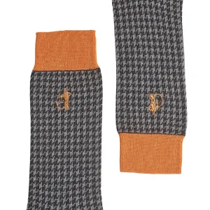 Houndstooth Socks - Grey