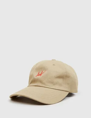 HUF Script Curved Peak Cap - Khaki