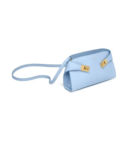 Hug Crossbody Bag Calfskin Sky Blue