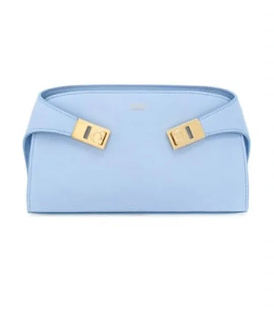 Hug Crossbody Bag Calfskin Sky Blue