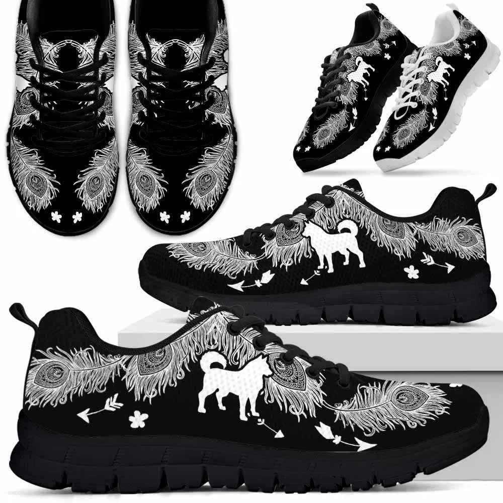 Husky Sneaker, Husky Dog Lovers Sneakers Running Shoes Gift Women Men Dog Mom Dog Dad, Husky Shoes