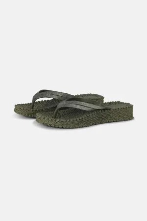 Ilse Jacobsen Flip Flop On Platform Sole - Army