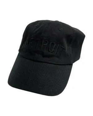 Ink Detroit Dad Cap - Black on Black