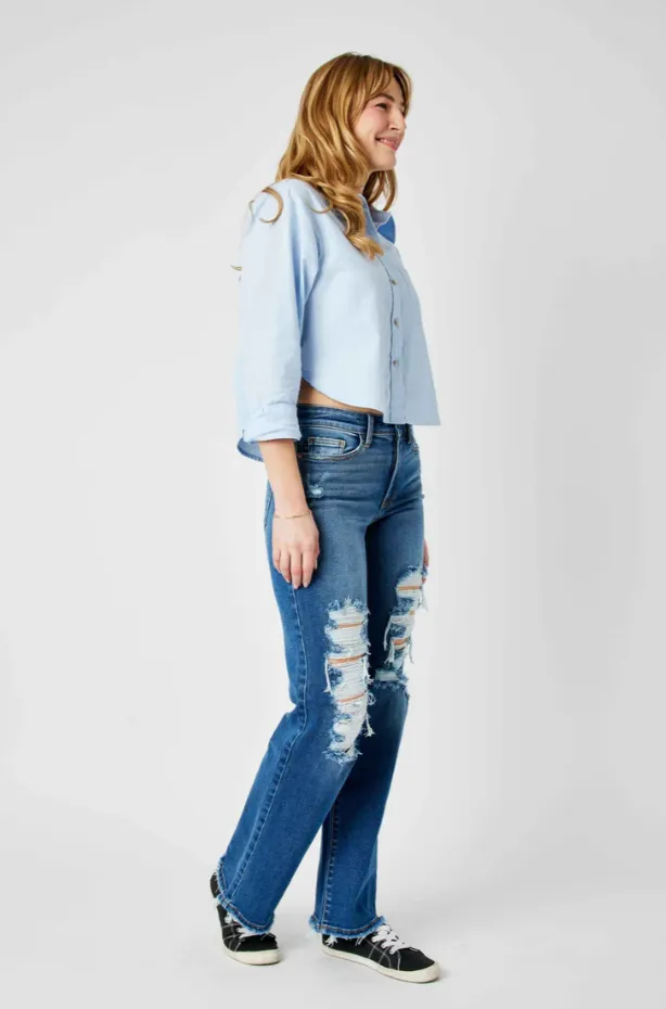 Judy Blue Mid Rise Dad Jean