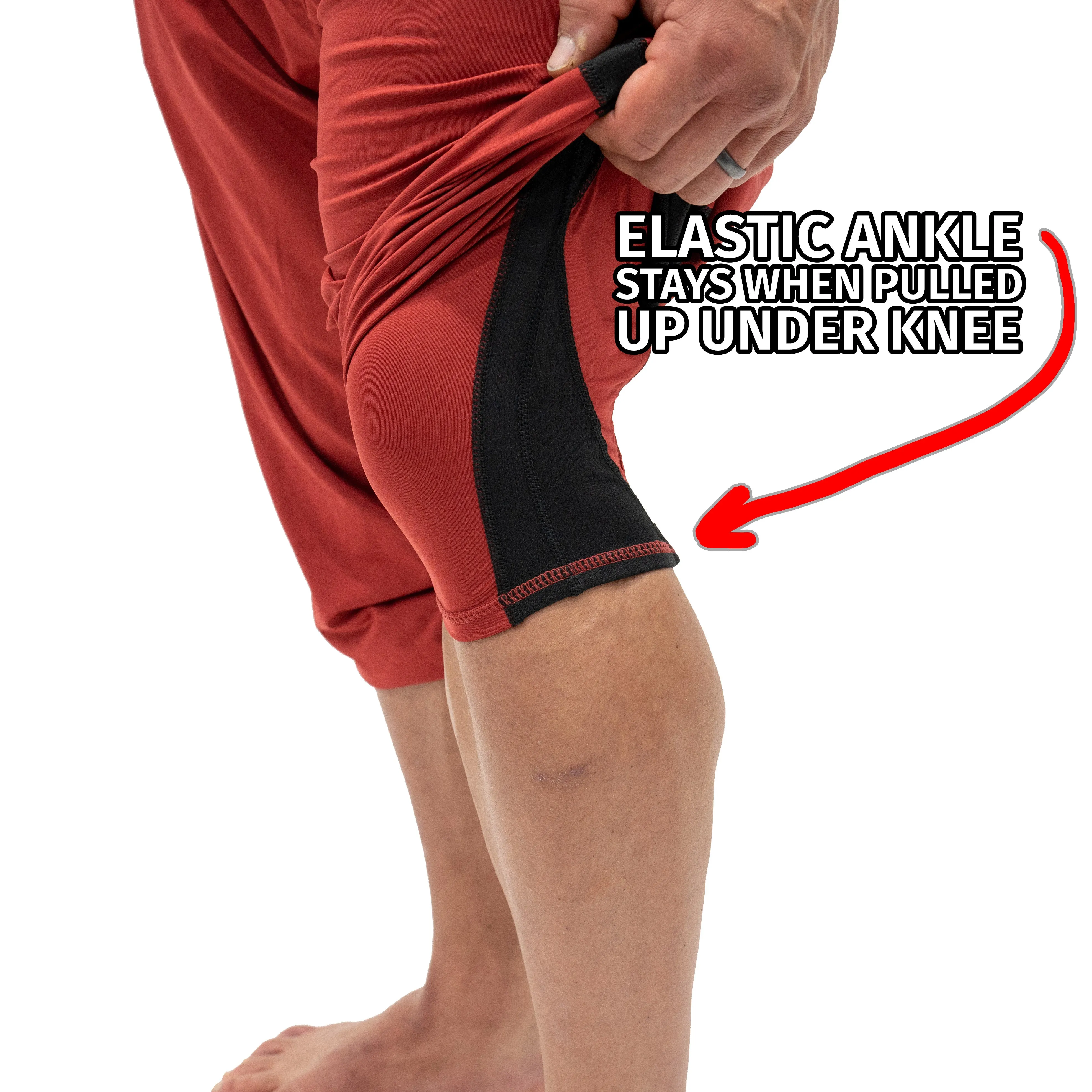 Jujimufu Stretchy Pants (Classic Style) - Red w/ Black Accent