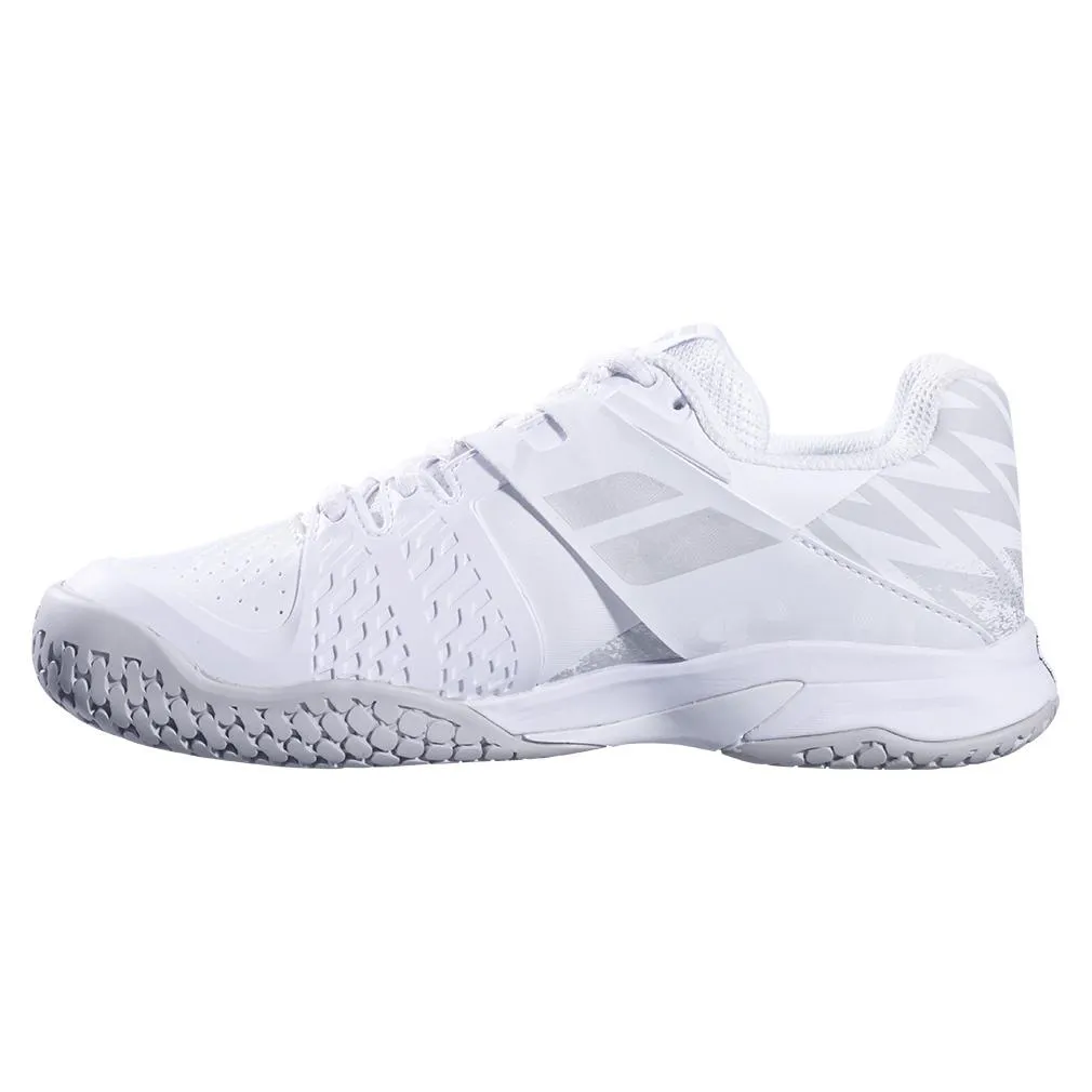 Juniors` Propulse AC Tennis Shoes White and Silver