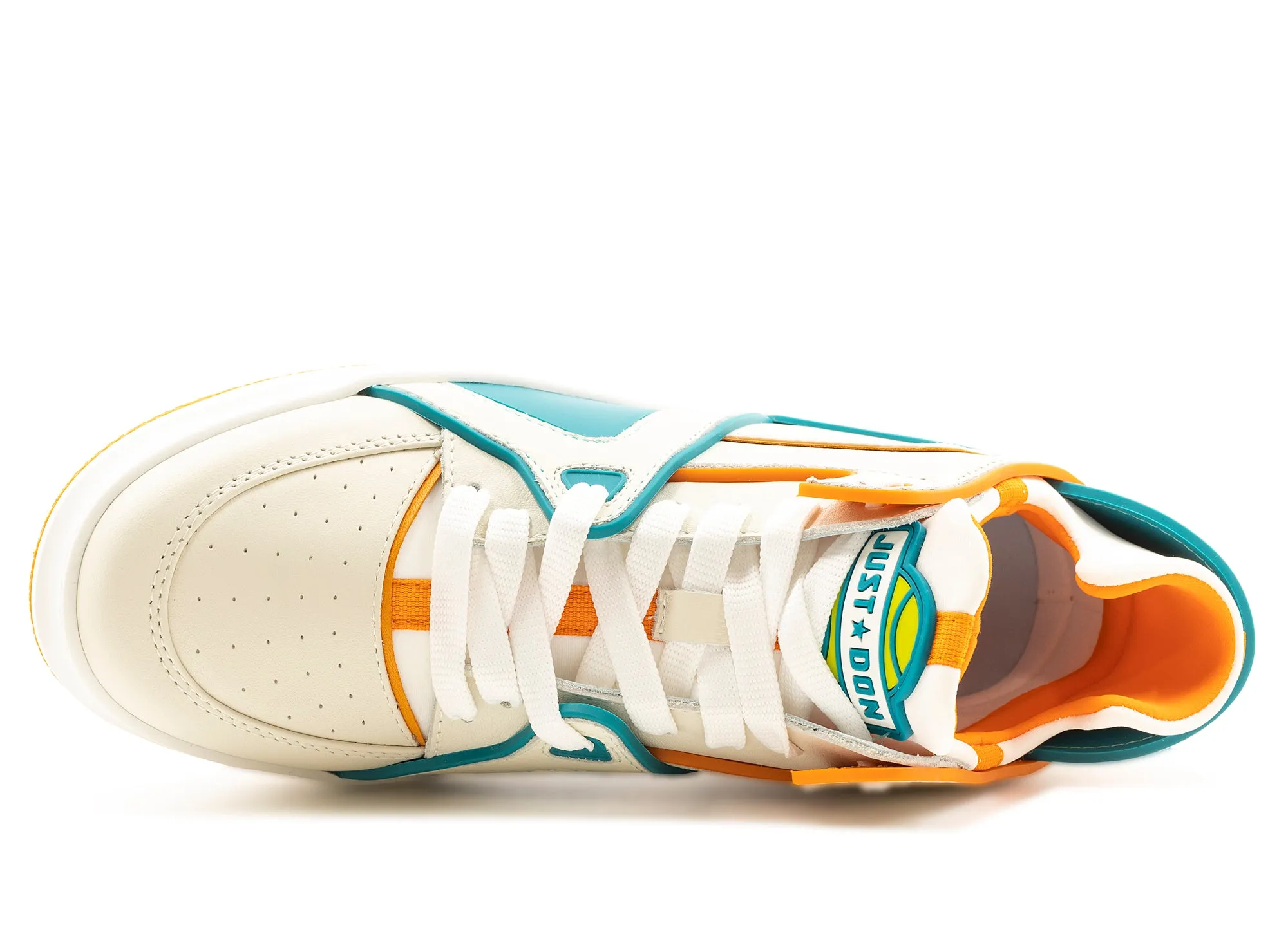 Just Don Courtside Tennis Mid WOT 'White Orange Teal'