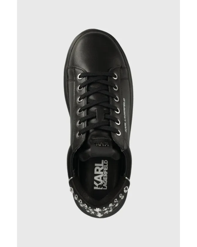 KARL LAGERFELD KAPRI MENS RIVET KOUNTER SNEAKERS IN BLACK