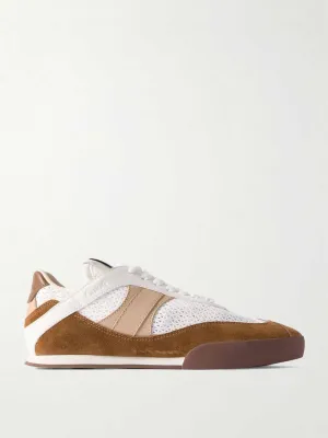 Kick suede, mesh and leather sneakers