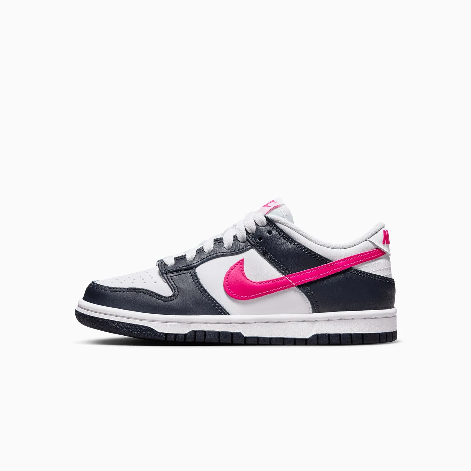 Kid's Dunk Low "Dark Obsidian Fierce Pink" Grade School