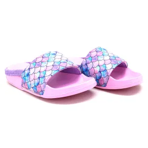 Kid's Girl Graphic Print Beach Pool Slides,Pink