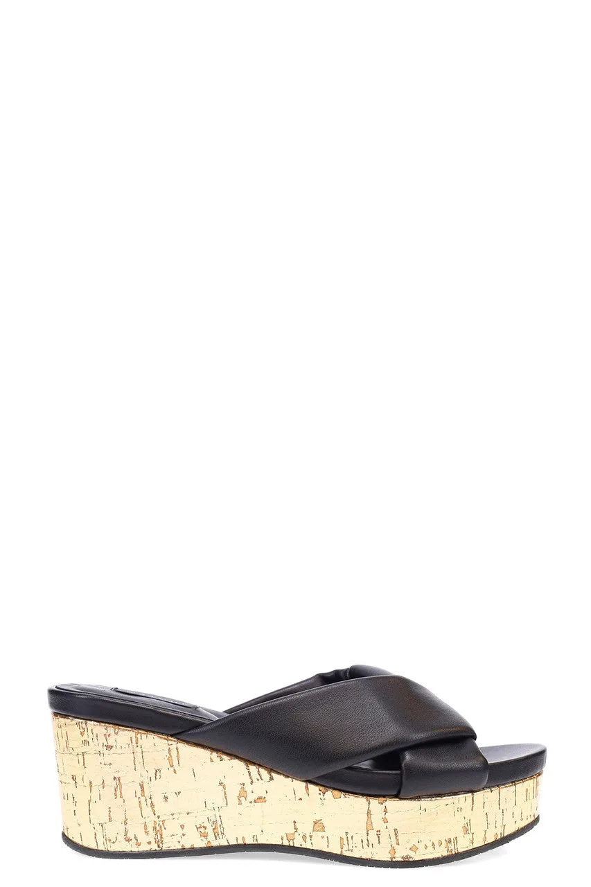 Lanna Nappa Leather Platform Thong Sandals