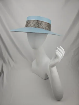 Light Blue "LadyEVA" Visor Hat with Wide Graphic Band