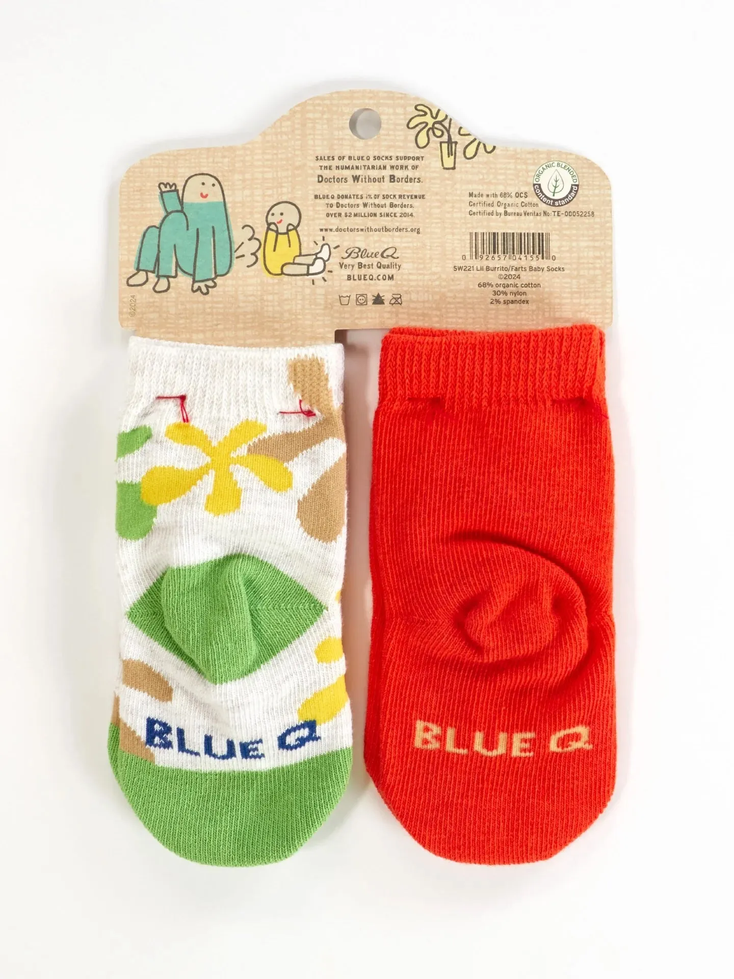 Lil Burrito/Farts 2 Pack Kids/Baby Socks (Age 0-12 months)