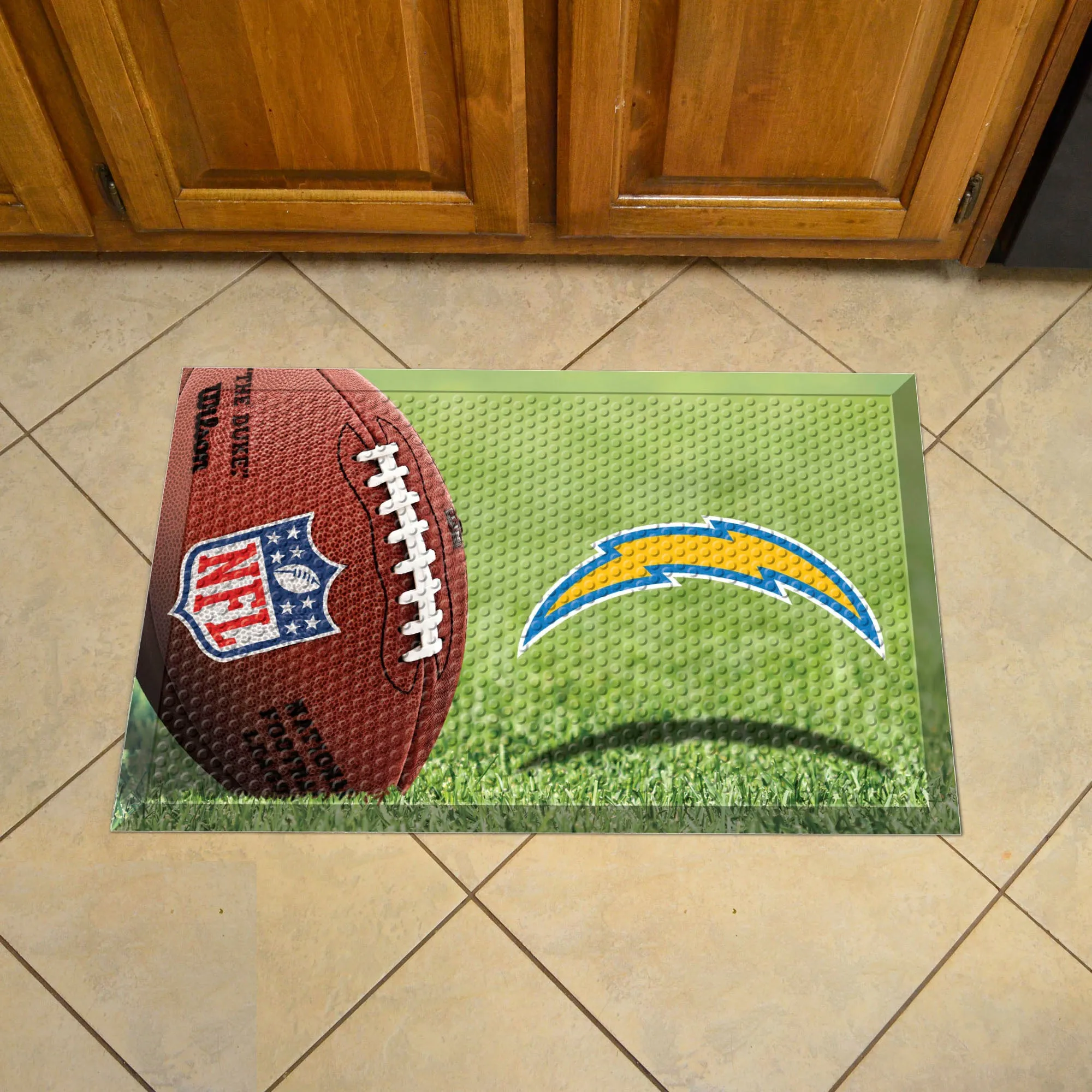 Los Angeles Chargers Rubber Scraper Door Mat