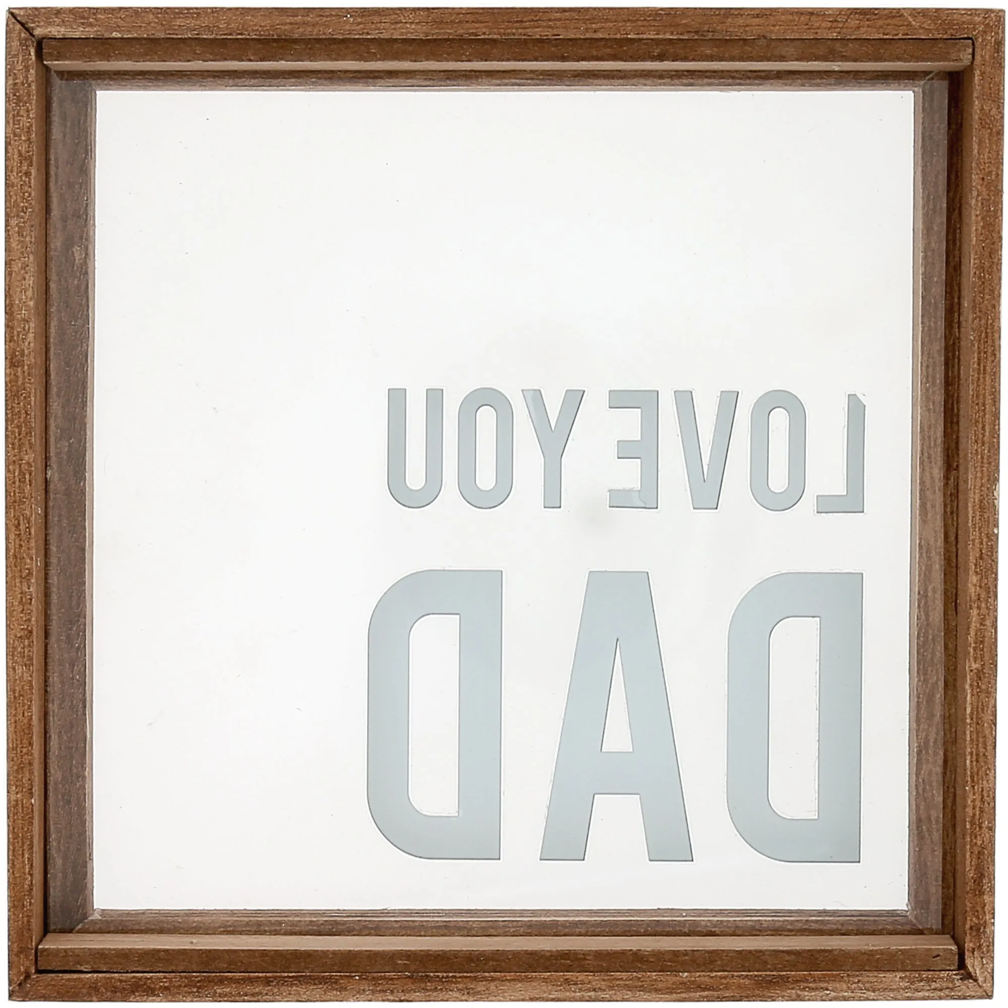 Love You Dad 5" x 5" Wood Framed Glass Plaques