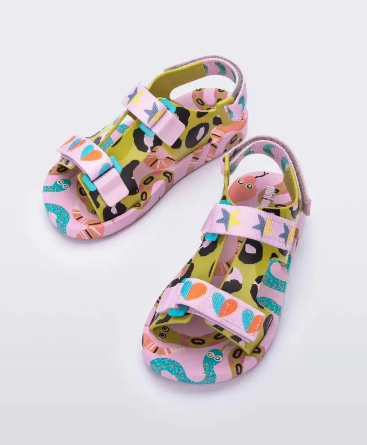 Melissa Looks- Monochrome Velcro & Jelly Sandal