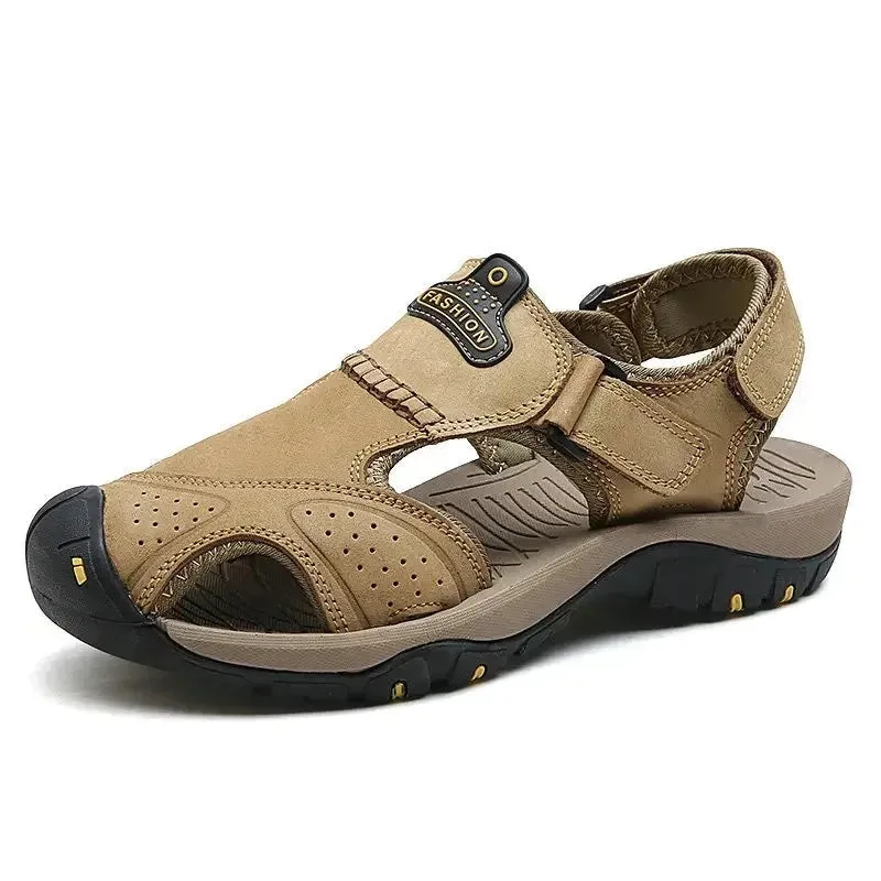 Men Sandals Genuine Leather Summer Brand New Beach Men Wading Water Sandals Breathable Slippers Men Casual Shoes