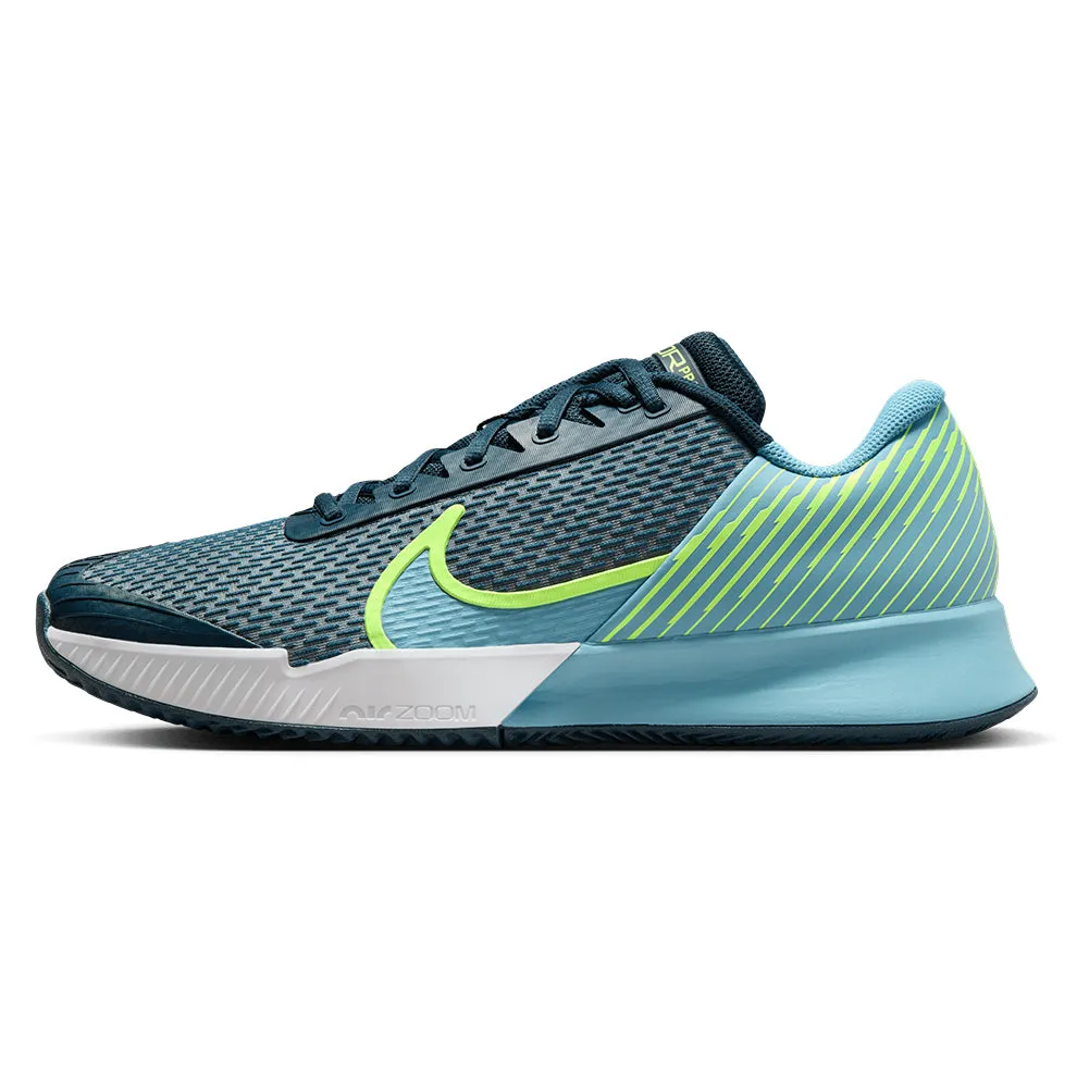 Mens Air Zoom Vapor Pro 2 Clay Tennis Shoes Armory Navy and Volt