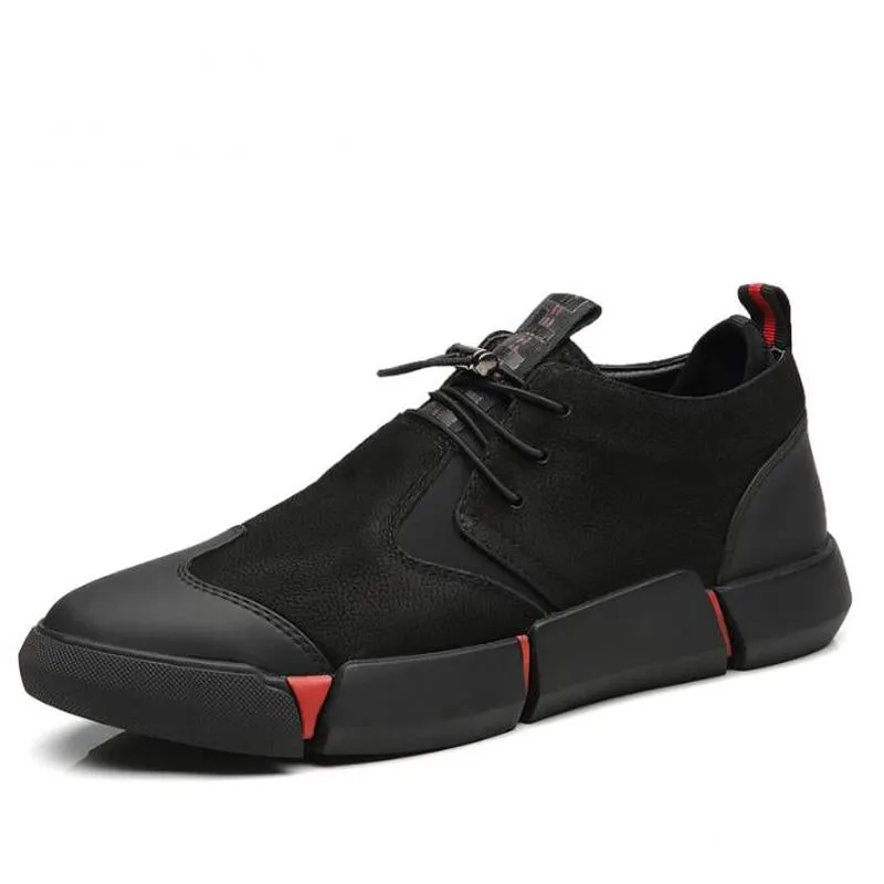 Men's Casual Leather Breathable Sneakers | Plus Size