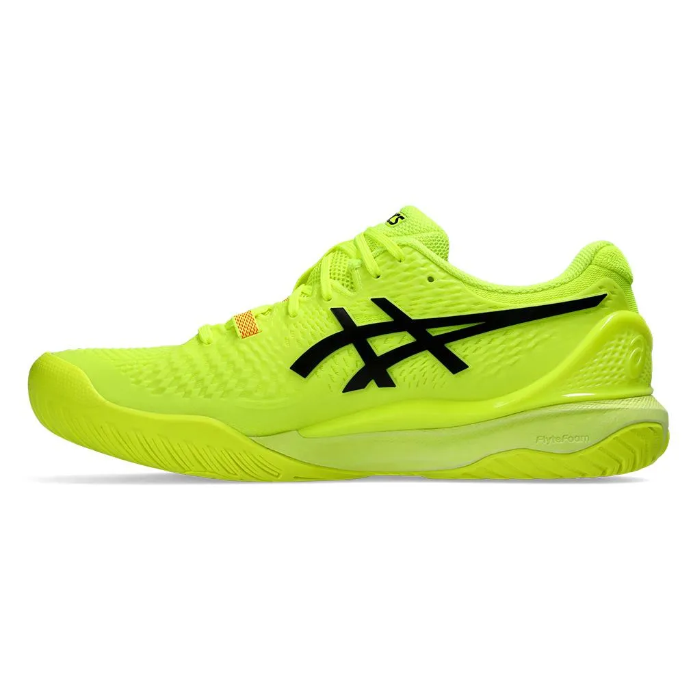 Mens Gel-Resolution 9 Paris Tennis Shoes Safety Yellow and Black