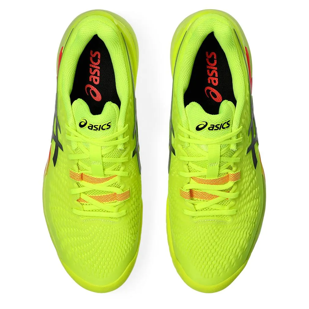 Mens Gel-Resolution 9 Paris Tennis Shoes Safety Yellow and Black