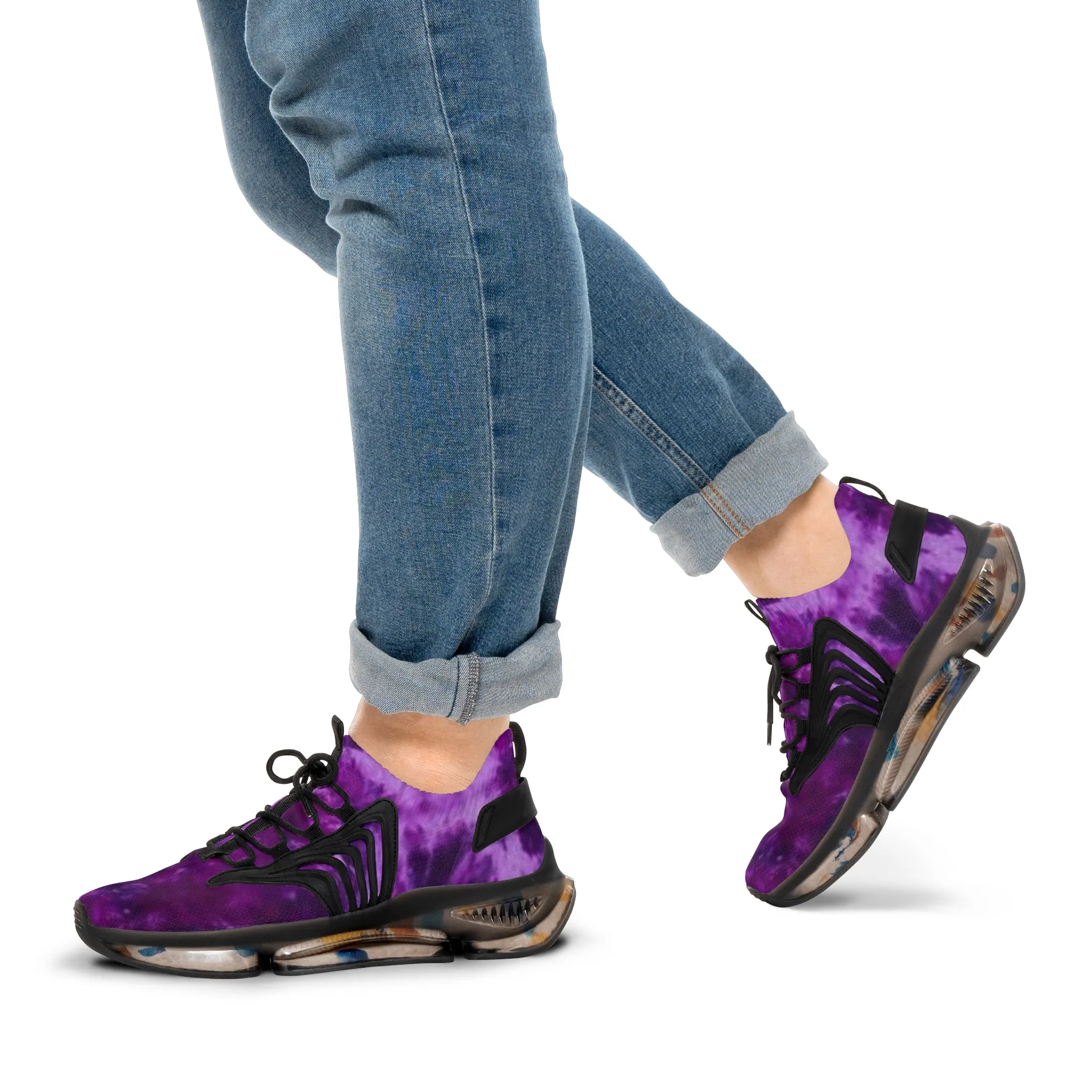 Men's Mesh Sneakers - Purple Tie-Dye