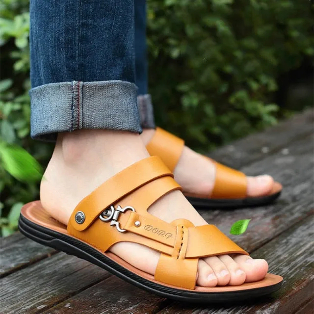 Men's New Summer Men's Open-toed Sandals Fashion Trend Beach Shoes Slippers Men's Sandals Mens Sandals Summer  Leather Sandals