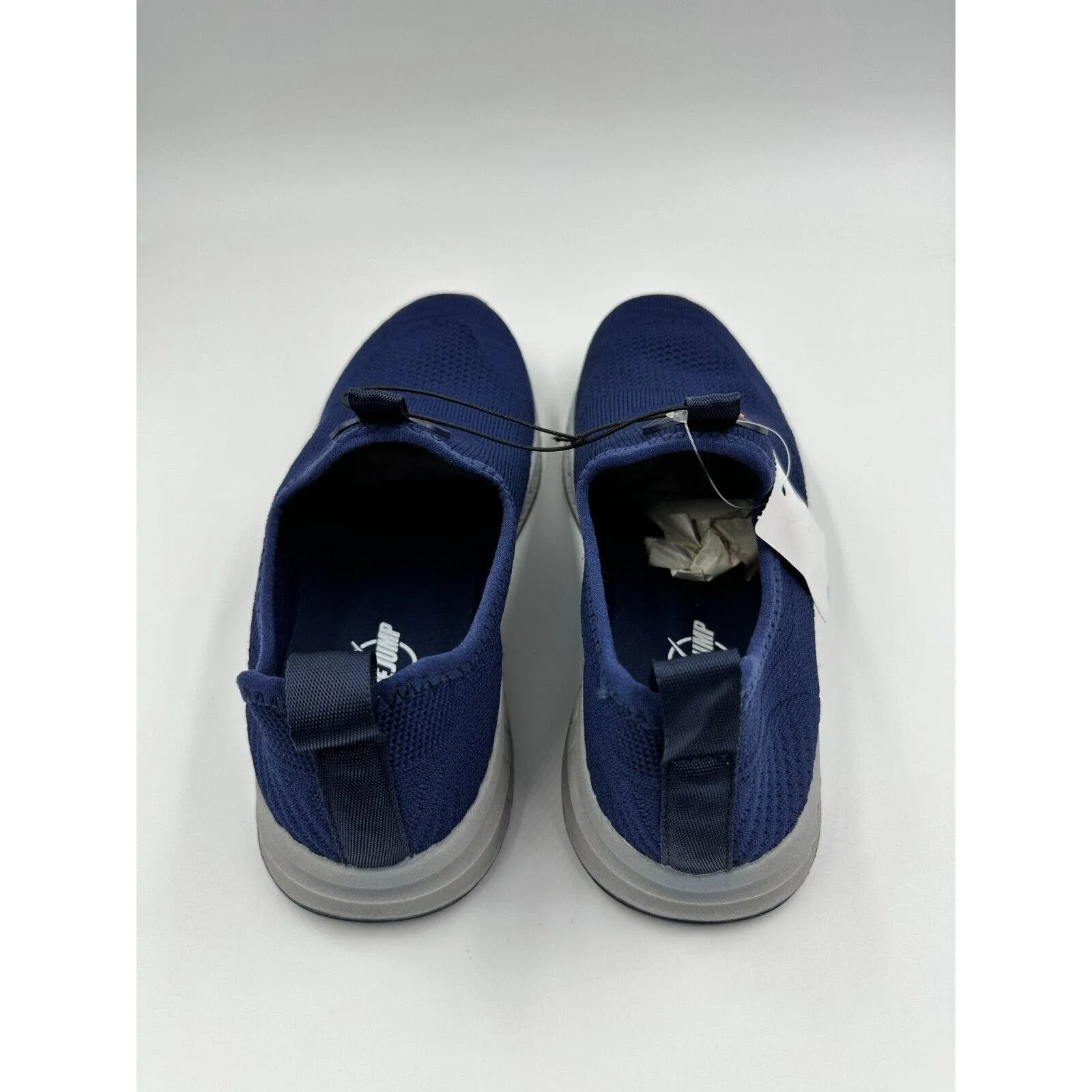 Men's Size 8, Slip-On Navy Sneakers