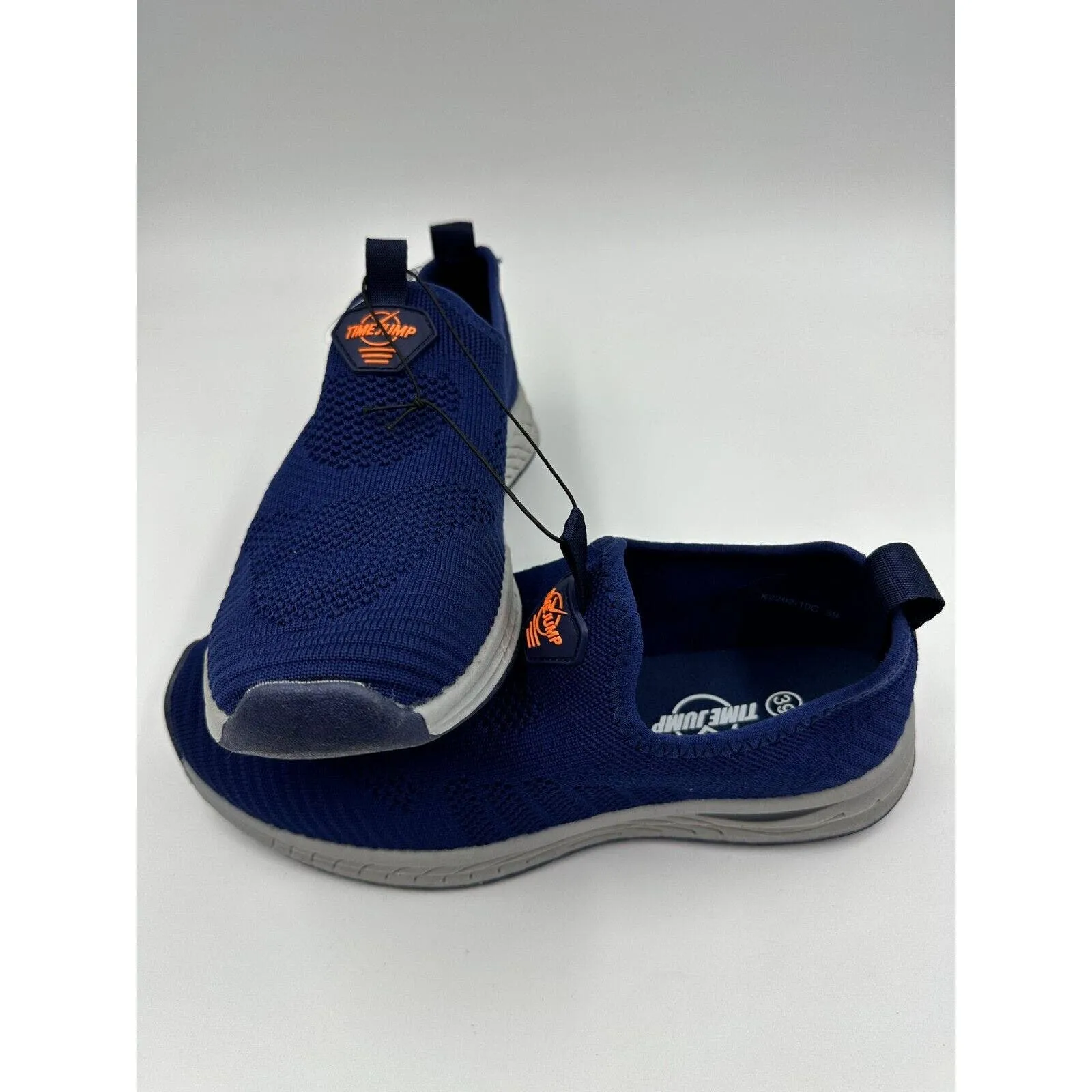 Men's Size 8, Slip-On Navy Sneakers