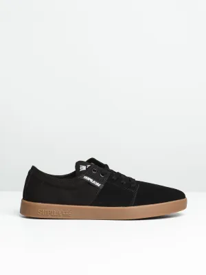 MENS STACKS II BLACK/GUM SNEAKERS - CLEARANCE