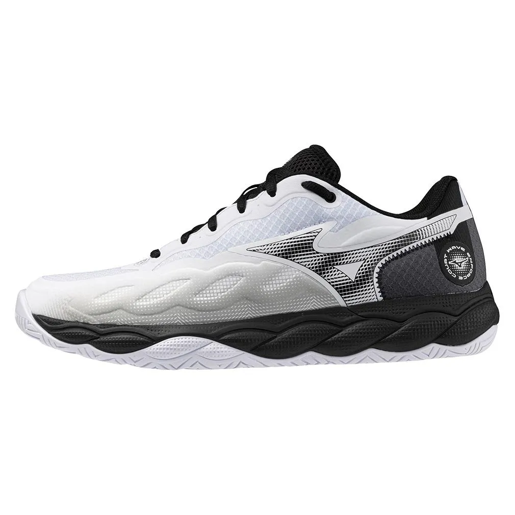 Mens Wave Enforce Court AC Tennis Shoes White and Black