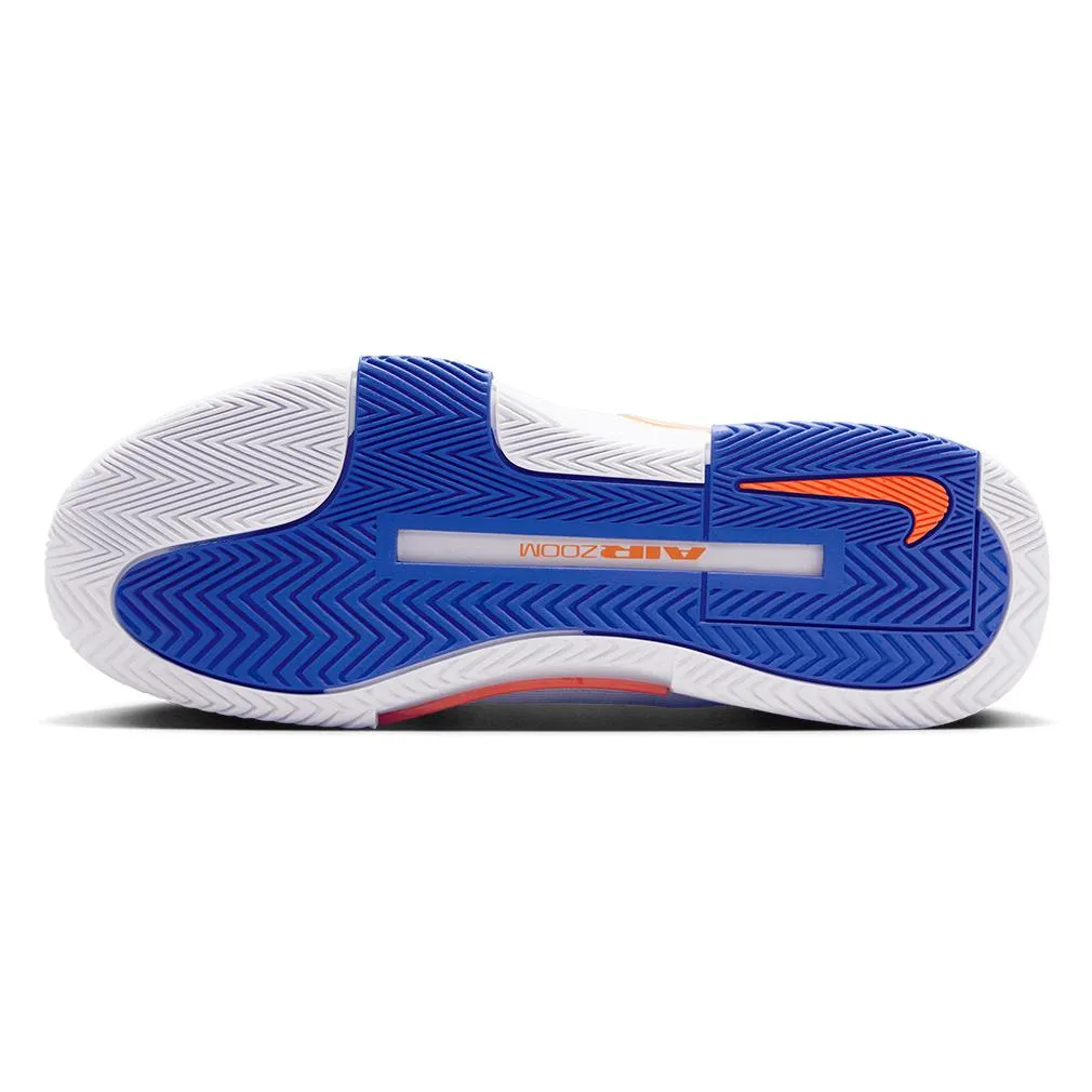 Men`s Zoom GP Challenge 1 Tennis Shoes White and Hyper Crimson