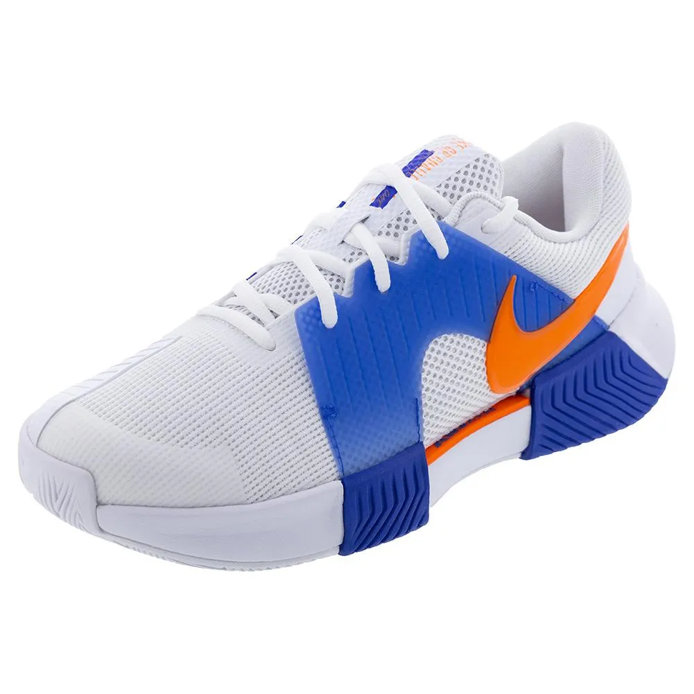 Men`s Zoom GP Challenge 1 Tennis Shoes White and Hyper Crimson