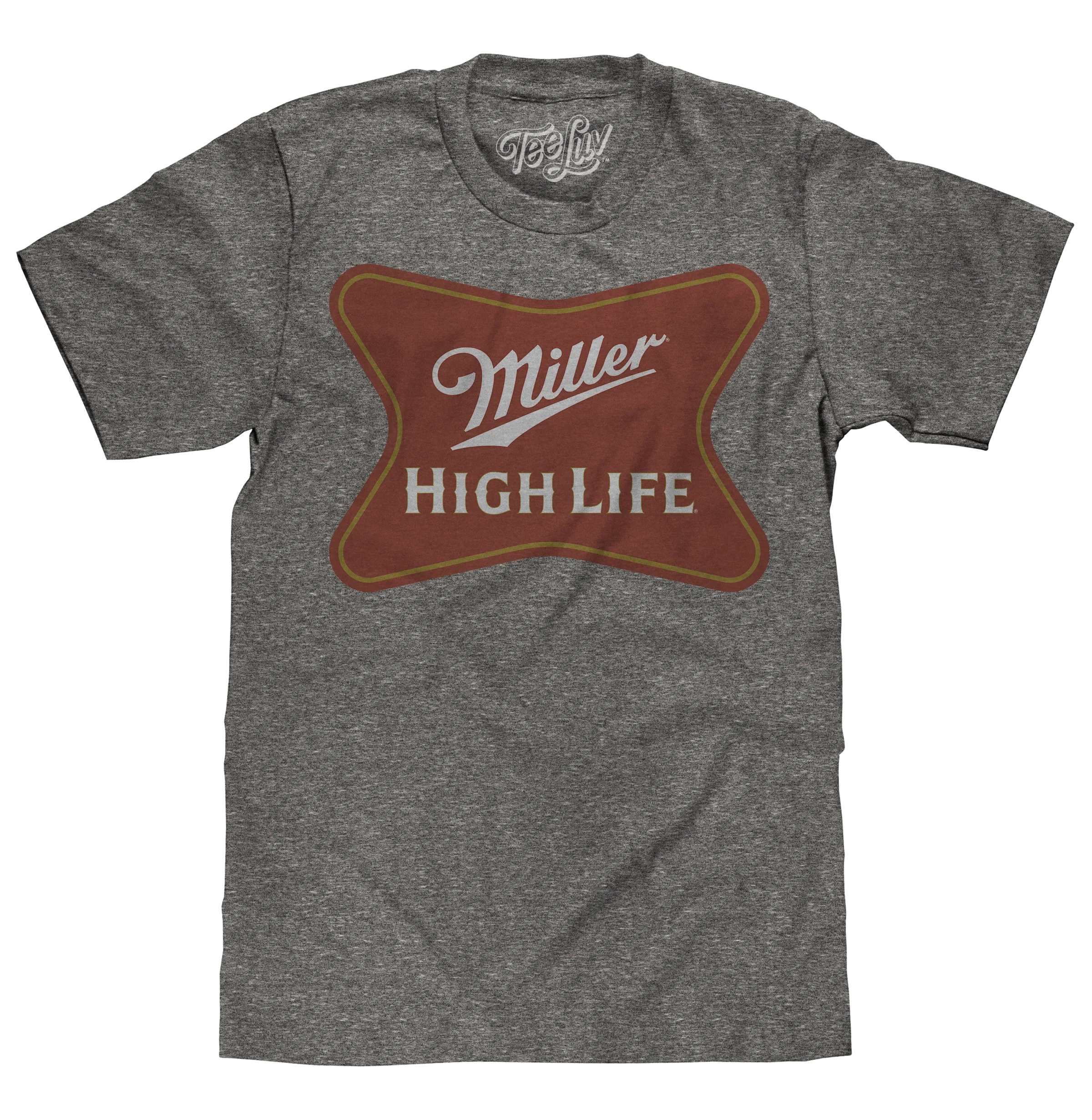 Miller High Life Gold Border Logo T-Shirt - Gray