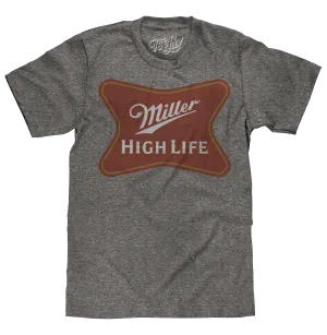 Miller High Life Gold Border Logo T-Shirt - Gray