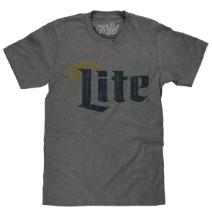 Miller Lite Distressed Logo T-Shirt - Gray