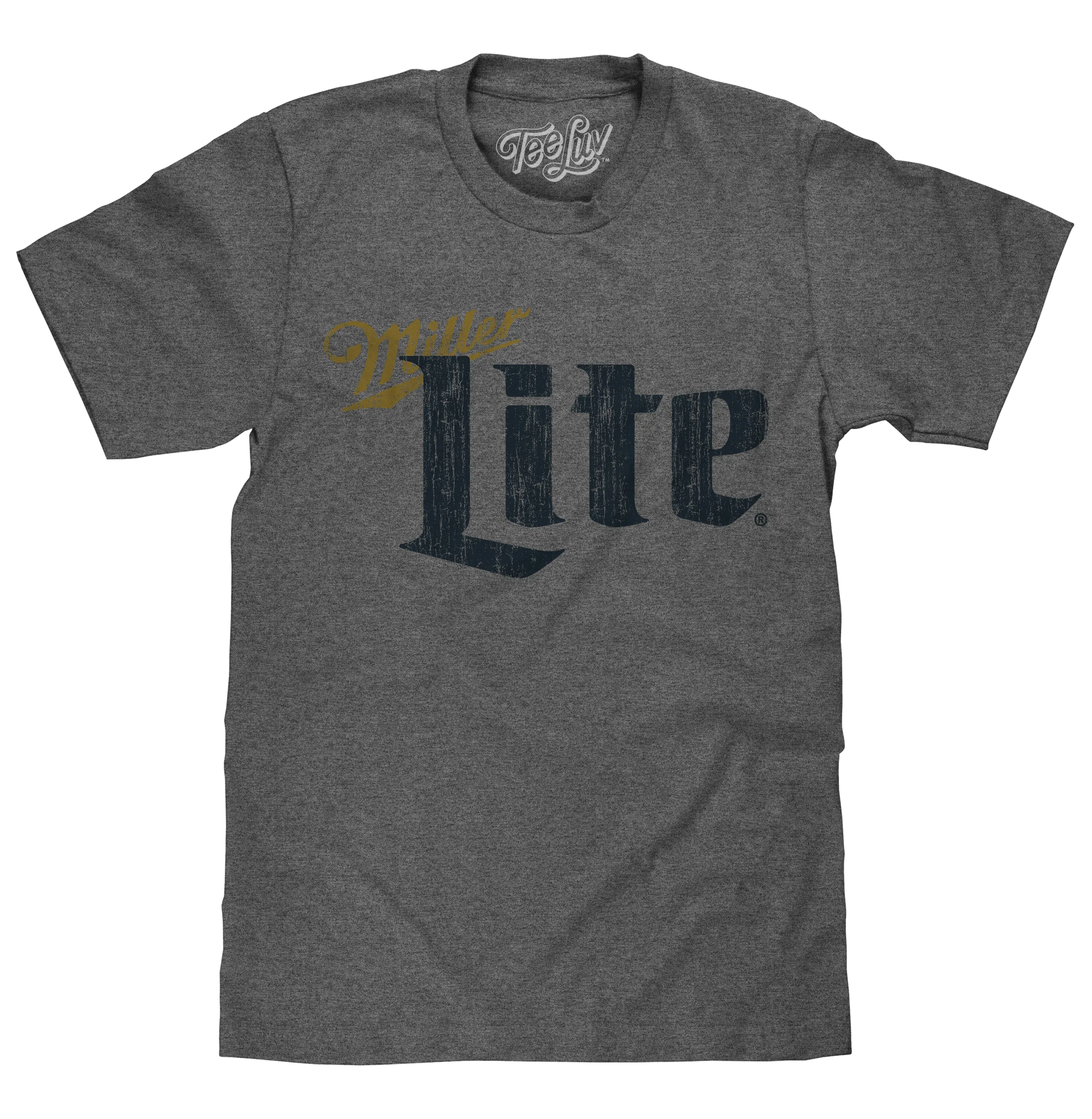 Miller Lite Distressed Logo T-Shirt - Gray