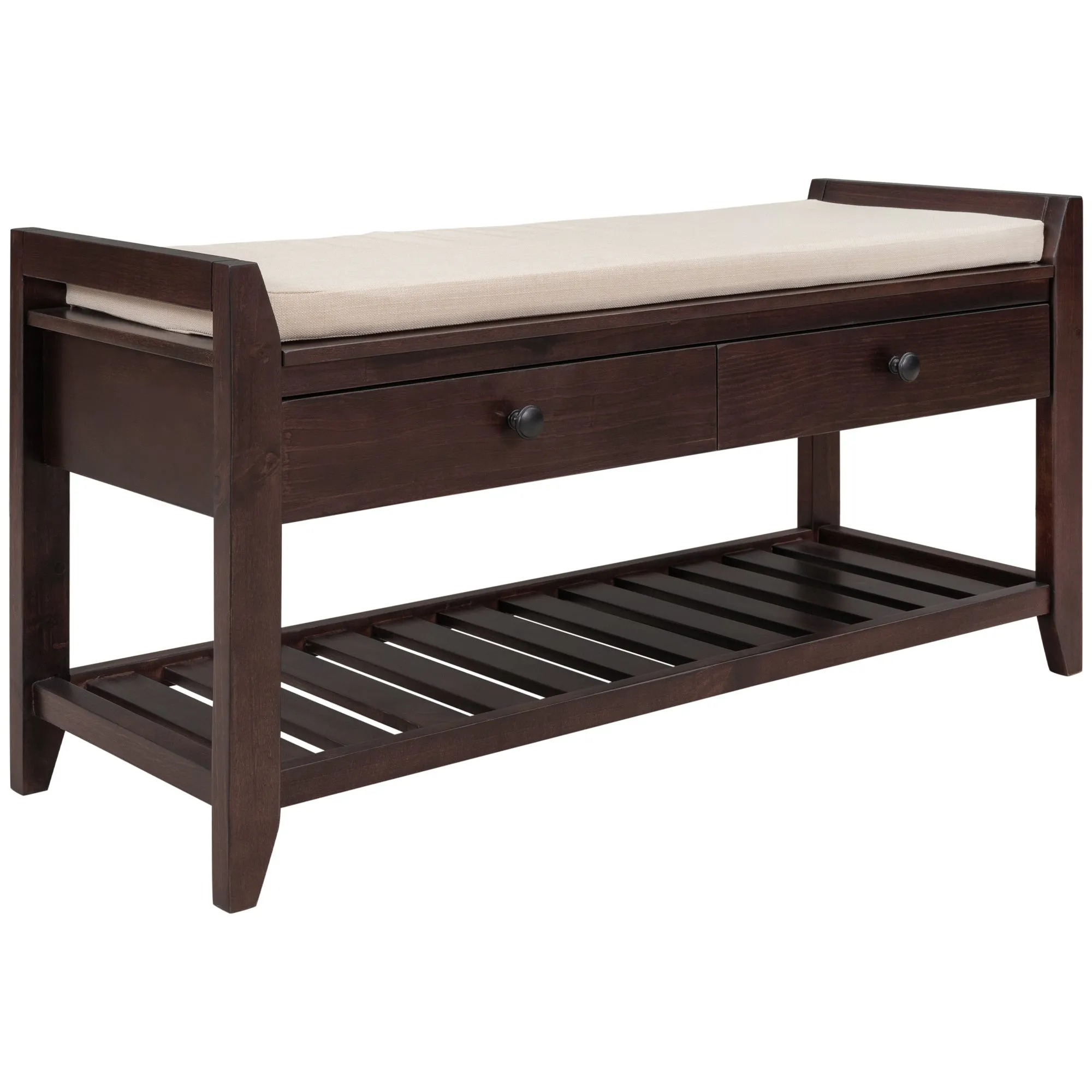 Modular Entryway Storage Bench - Espresso