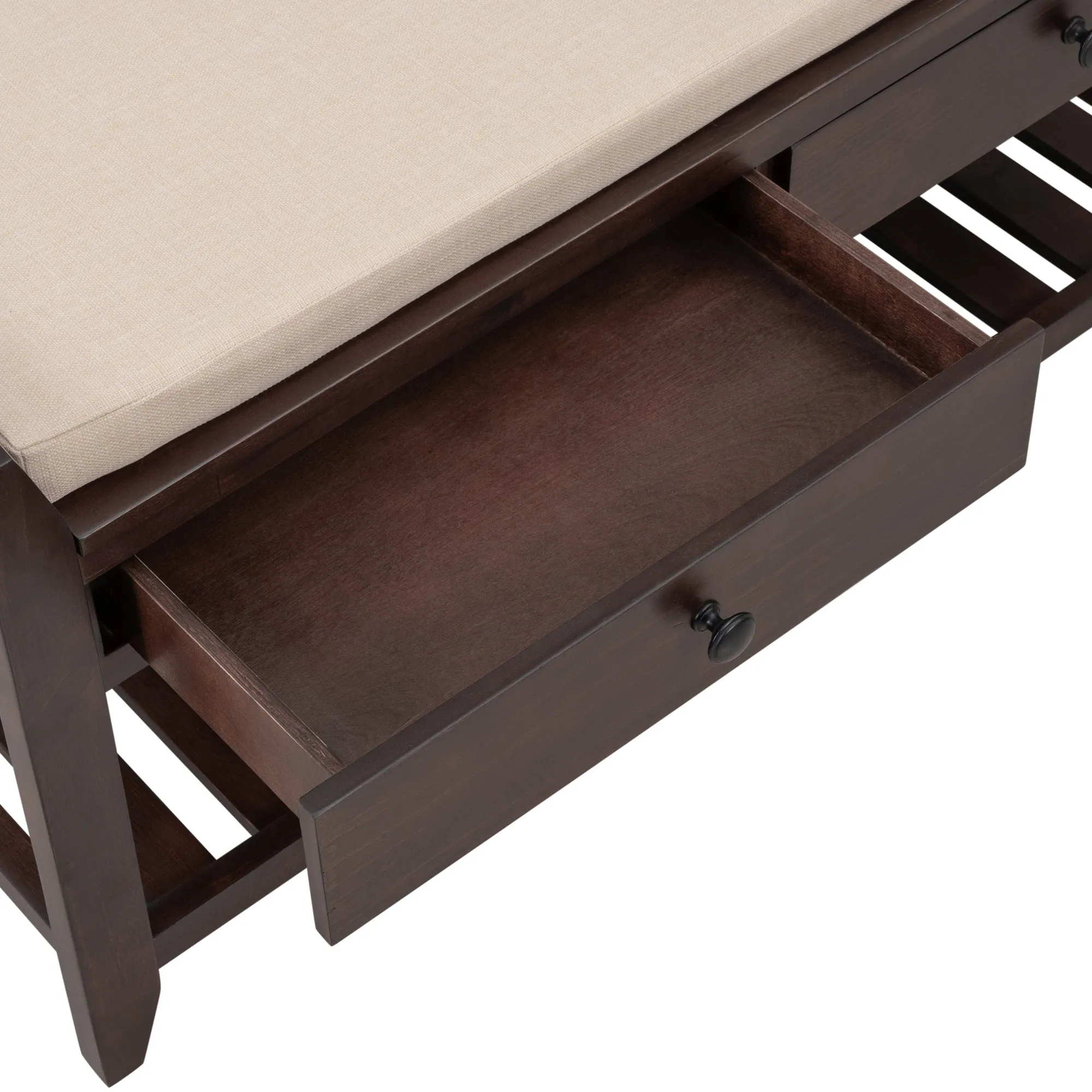 Modular Entryway Storage Bench - Espresso