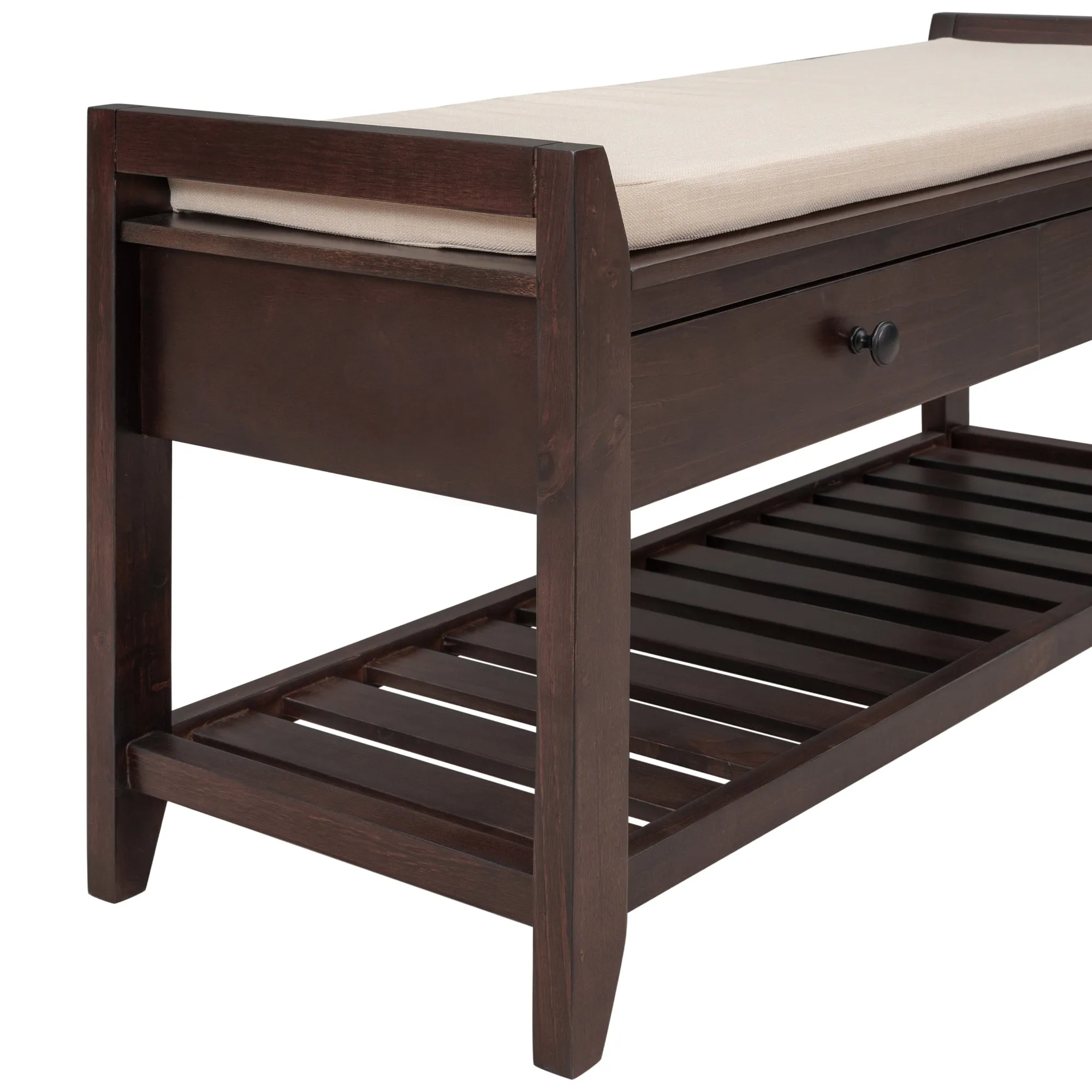 Modular Entryway Storage Bench - Espresso