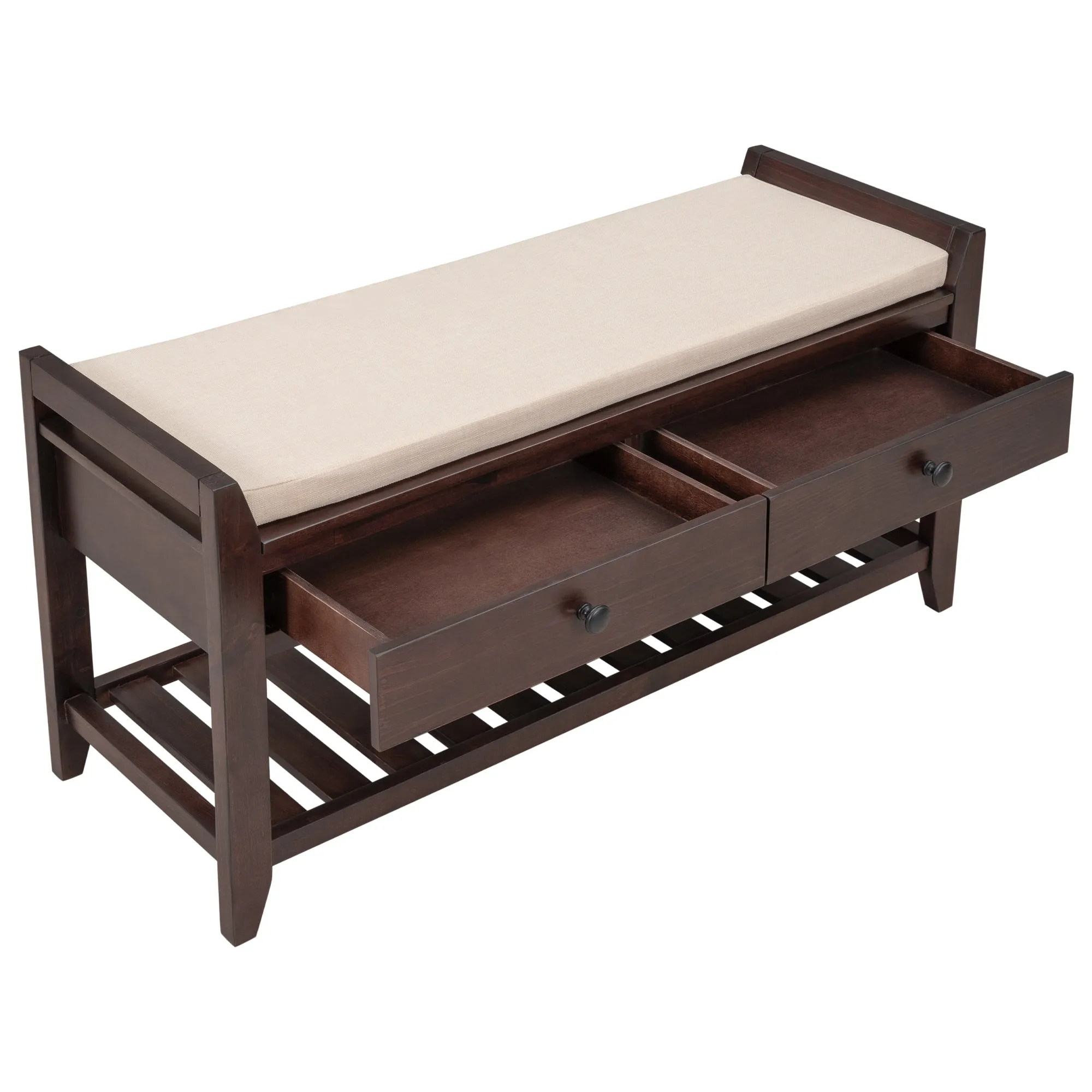 Modular Entryway Storage Bench - Espresso