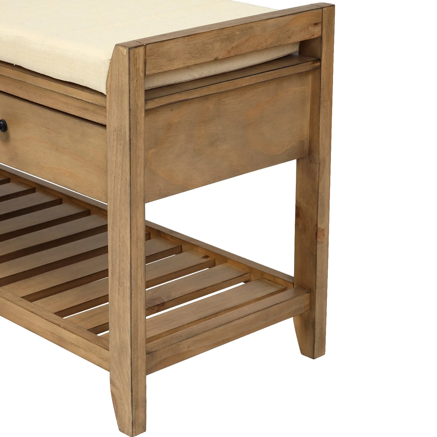 Modular Entryway Storage Bench - Old Pine