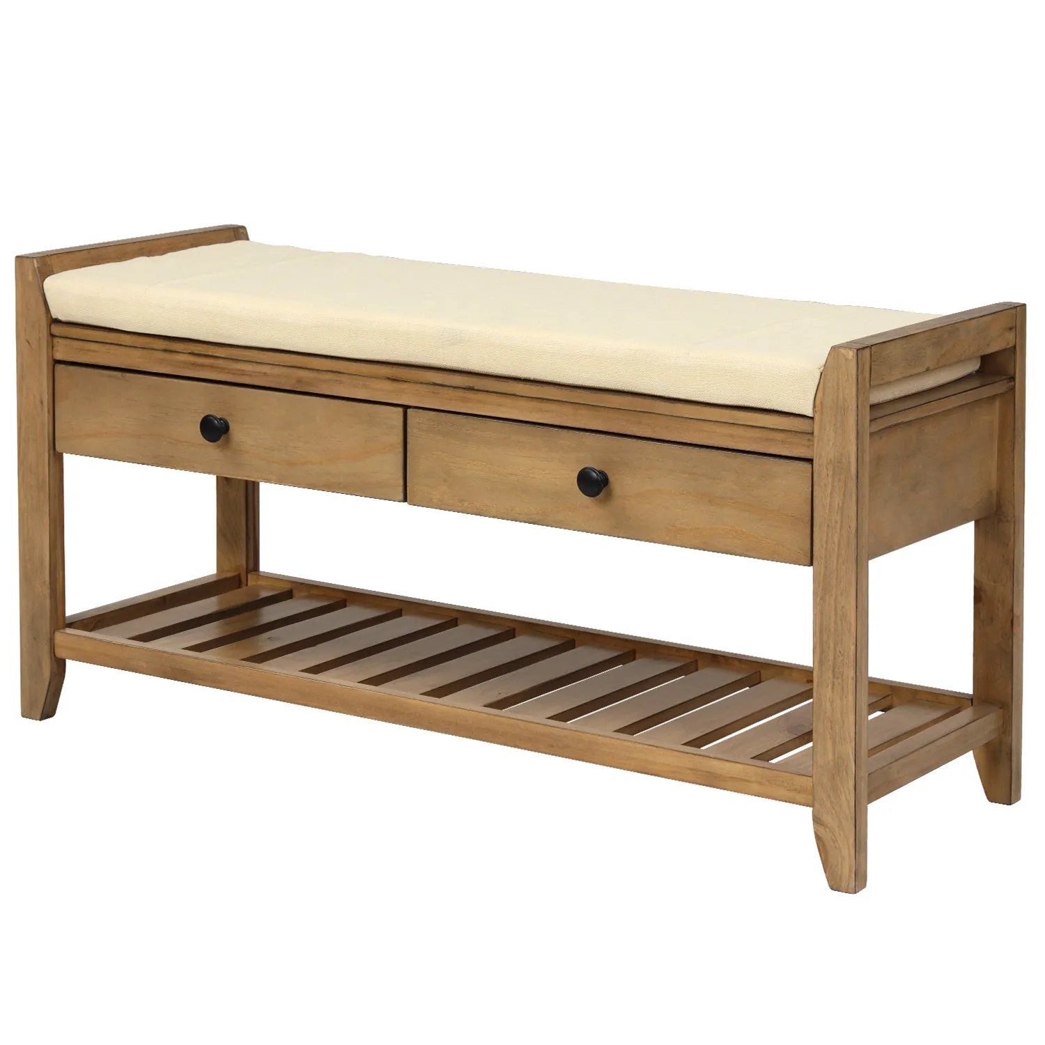 Modular Entryway Storage Bench - Old Pine