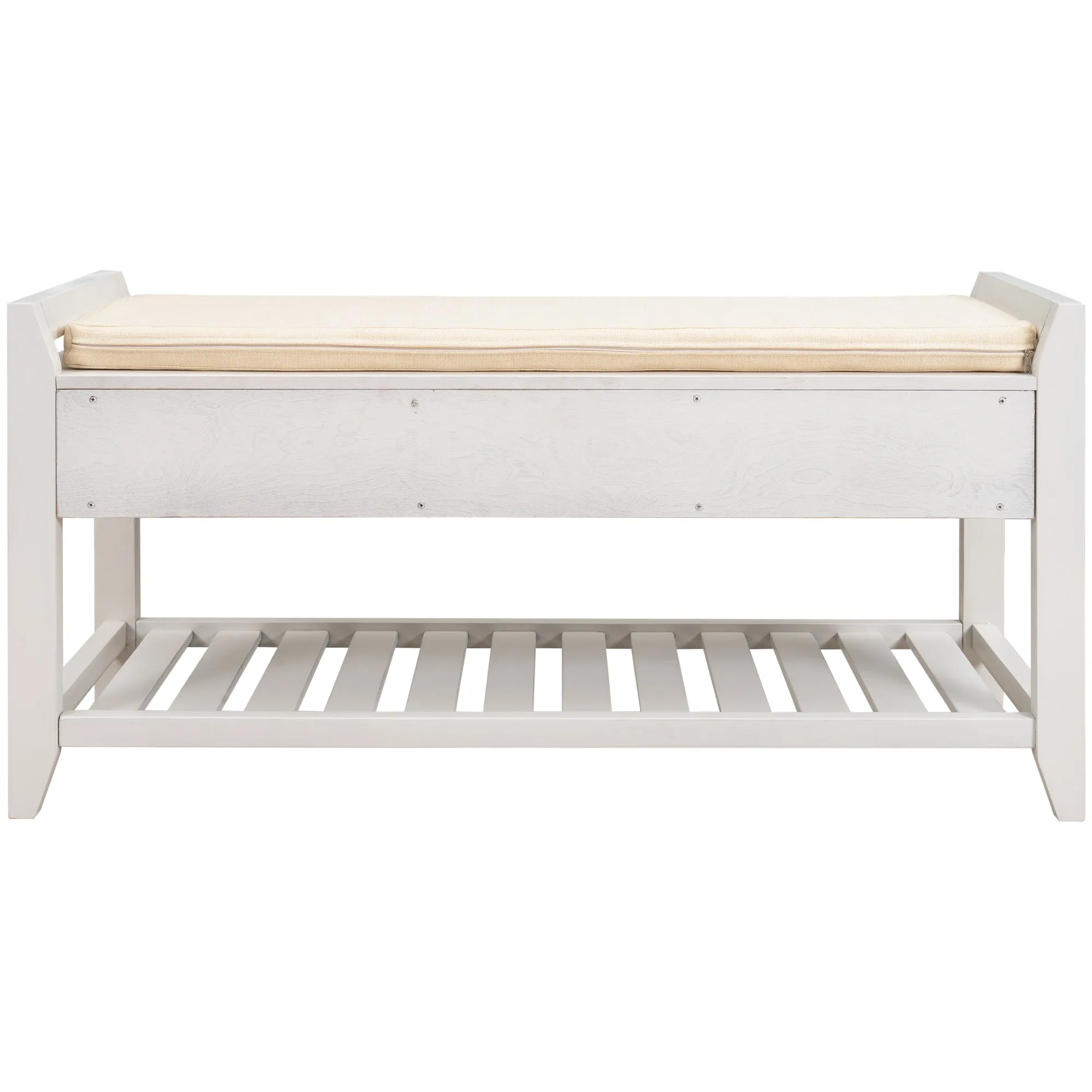 Modular Entryway Storage Bench - White