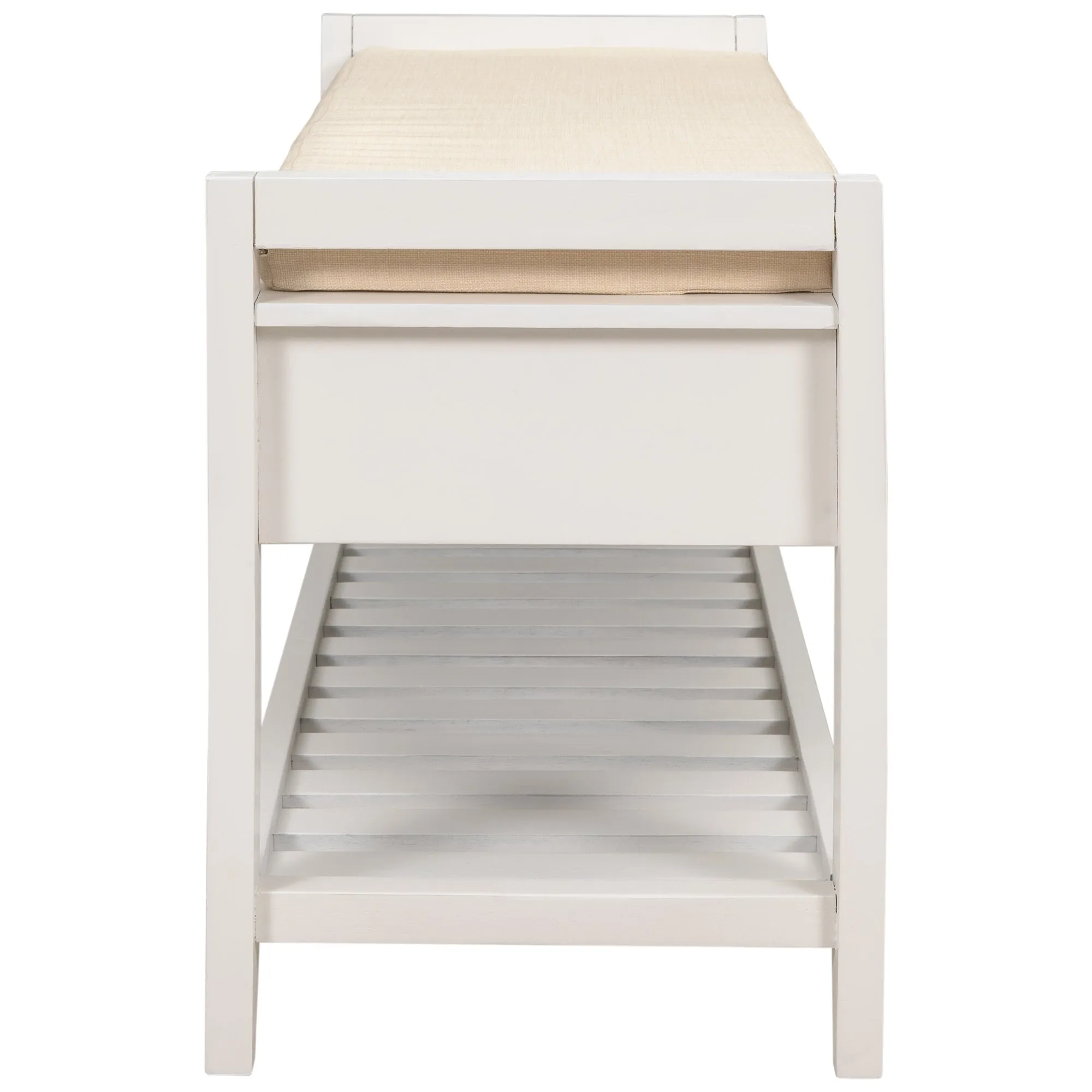 Modular Entryway Storage Bench - White