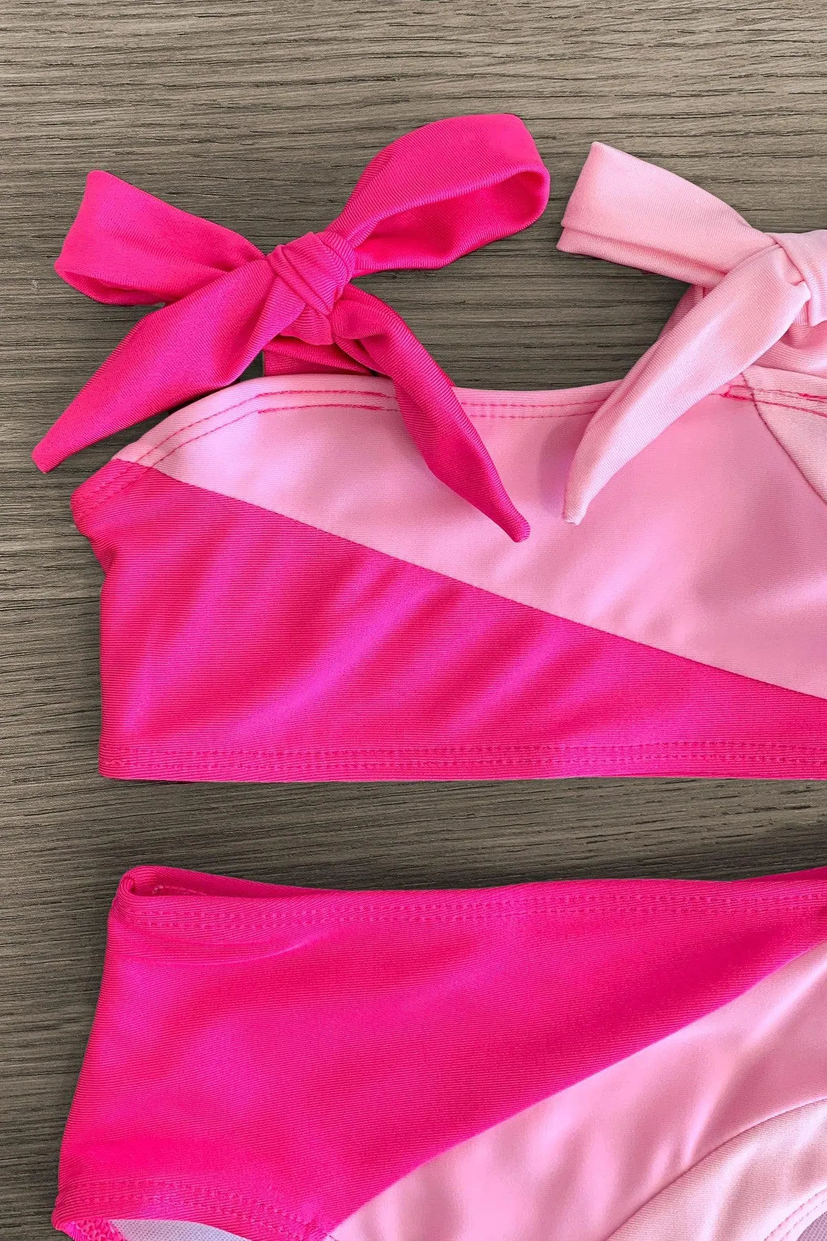 Mom & Me - Pink Colorblock Bikini